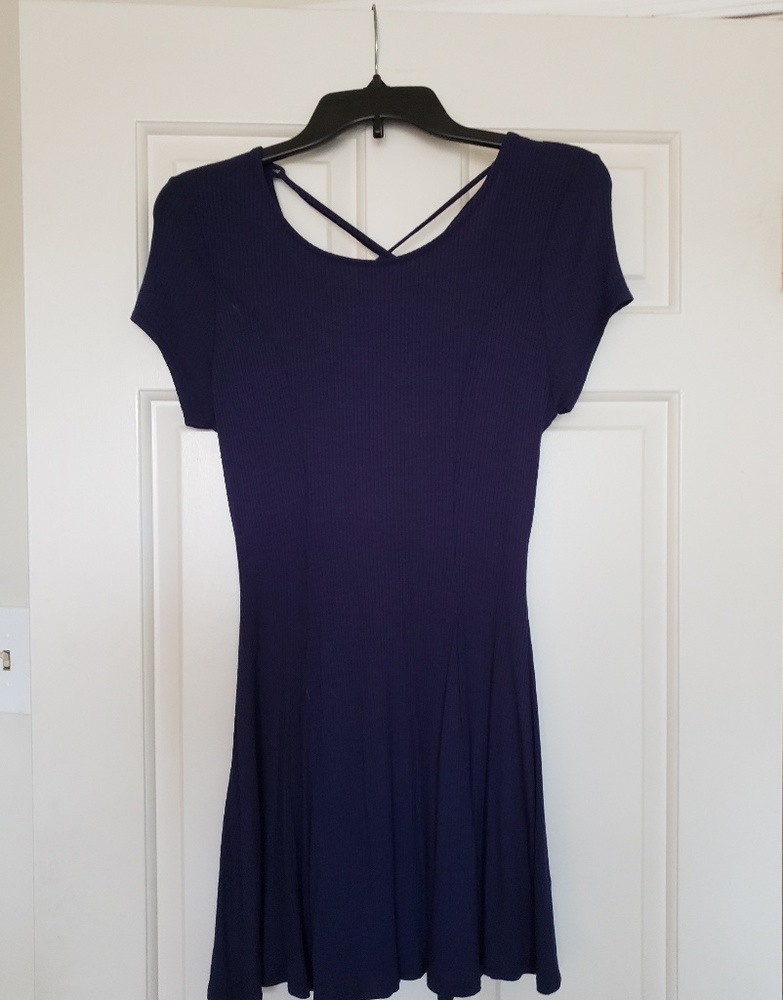 Navy blue skater dress